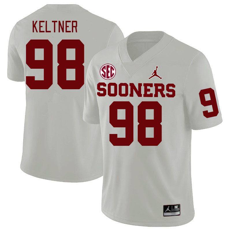 #98 Tyler Keltner Oklahoma Sooners 2024 SEC Conference College Football Jerseys-White